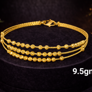 Three Layer Beaded Gold Bracelet – 9.5 Gram