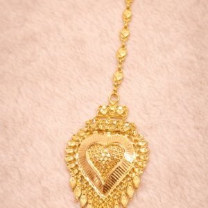 Traditional Heart Design Gold Mang Tika