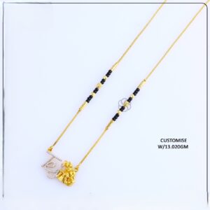 Designer Mangalsutra with Om Pendant and Radha Krishna Charm