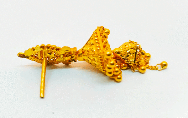 Pure 22K Gold Earrings for Women - Image 2