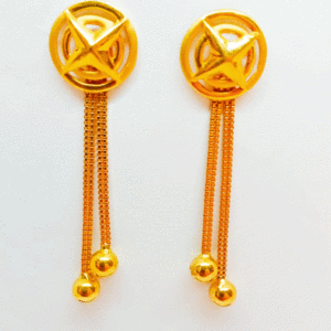 22K Gold Sui Dhaga Earrings for Women