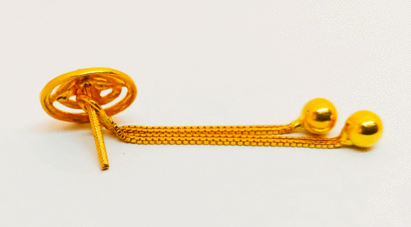 22K Gold Sui Dhaga Earrings for Women - Image 3