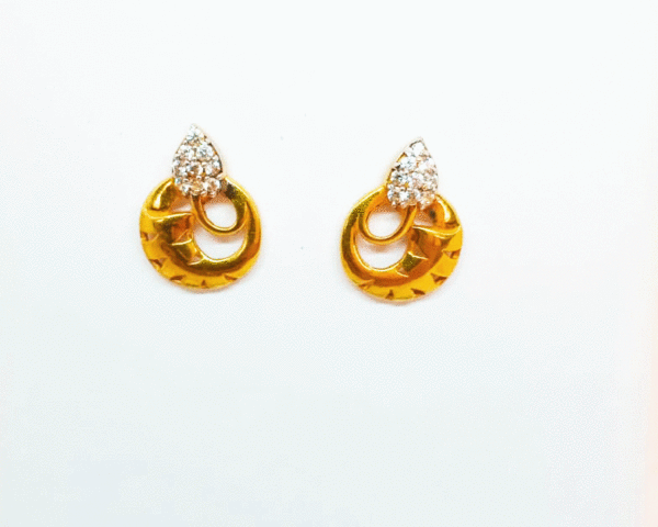 22K Traditional Gold Tops Earrings