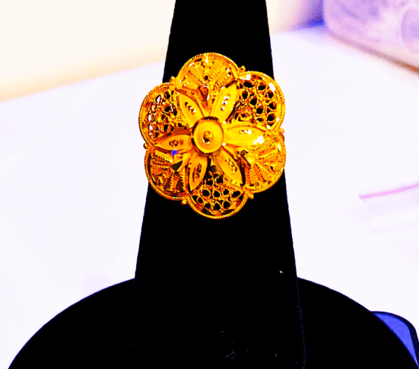 Antique Finish 22K Gold Ring For Women