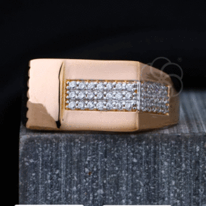 Luxury 18K Rose Gold Ring for Men
