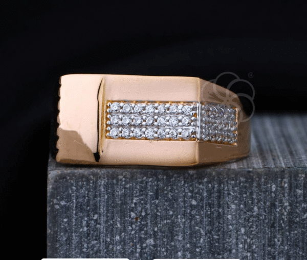 Luxury 18K Rose Gold Ring for Men