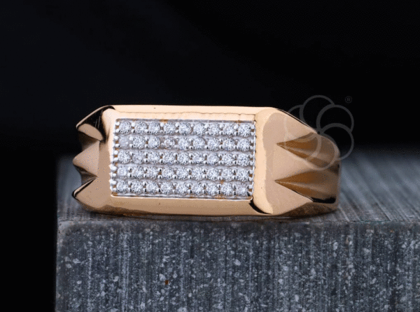 Designer 18K Rose Gold Ring For Men's