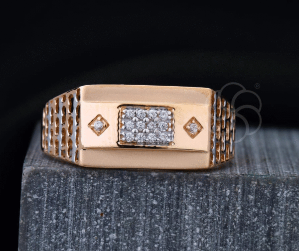 Classic 18K Rose Gold Ring for Men's