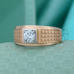 Ethnic 18K Rose Gold Ring for Men's