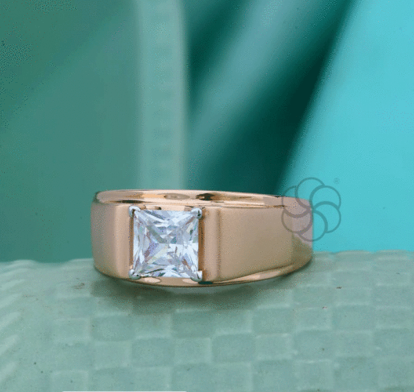 Traditional and Simple 18K Rose Gold Ring For Men's