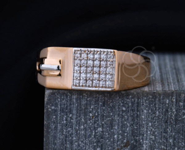 Men’s Pure 18k Rose Gold Band Ring