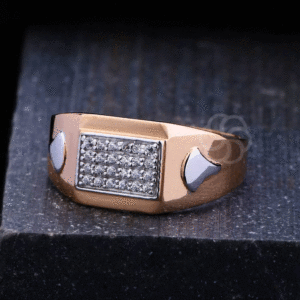18 k Pure Hallmarked Rose Gold Ring For Men's