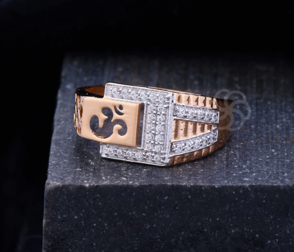 Handmade & Pure 18K Rose Gold Ring For Men's