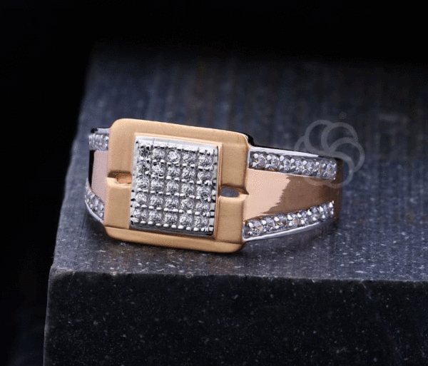 Men’s Designer 18K Rose Gold Ring