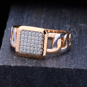 Modern Rose Gold Ring Design for Men's in 18K