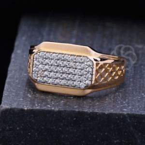 Trendy Rose Gold Ring for Men with Matte Finish