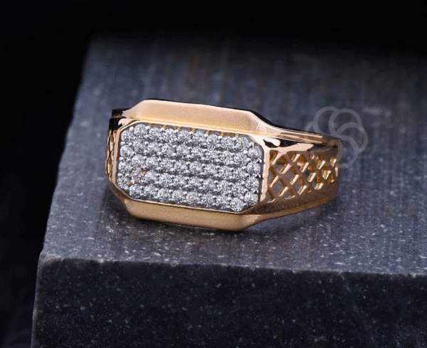 Trendy Rose Gold Ring for Men with Matte Finish