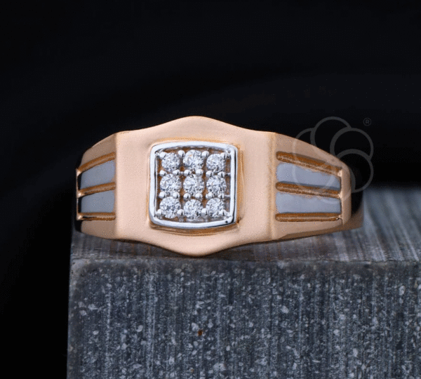 Designer 18K Rose Gold Ring For Men's