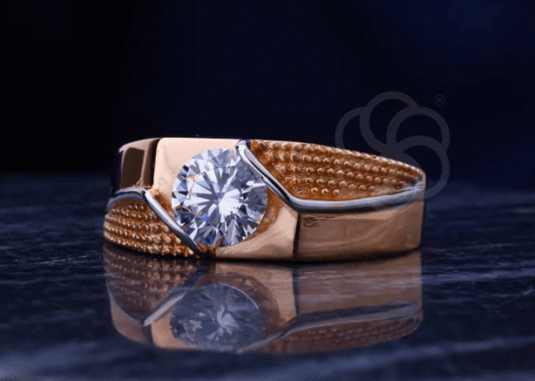 Designer 18K Rose Gold Ring for Men's