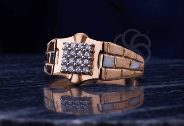 Heavy Weight 18K Rose Gold Ring for Men's