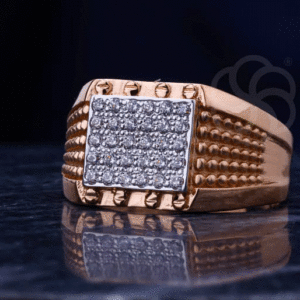 Luxury 18K Rose Gold Ring For Men's