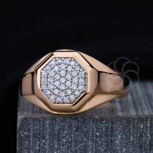 Traditional Indian 18K Rose Gold Ring for Men