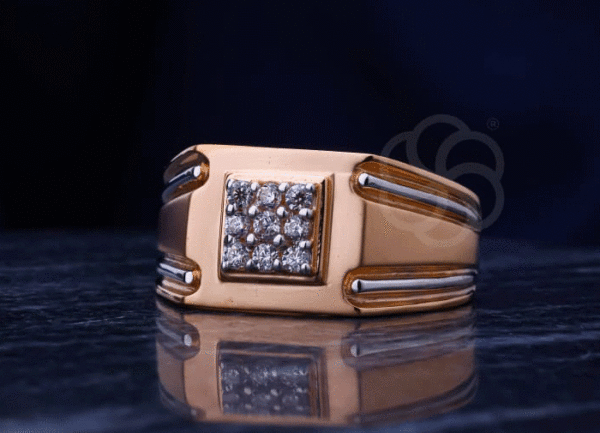 Pure 18K Gold Ring For Men's