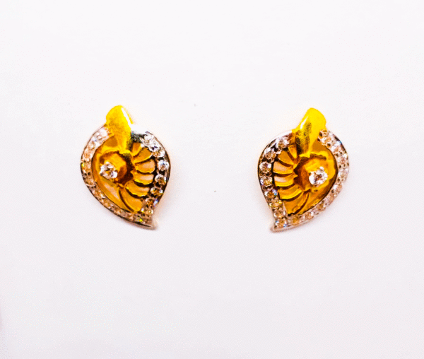 Handcrafted 22 Carat Gold Ear Tops