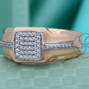Trendy 18K Rose Gold Ring for Men's