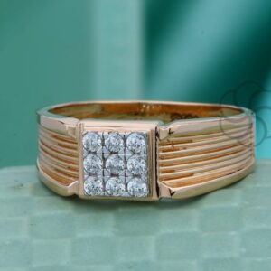 Elegant Men’s Ring in 18K Rose Gold