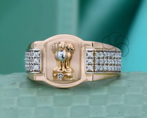 Pure 18 Karat Rose Gold Ring For Men's
