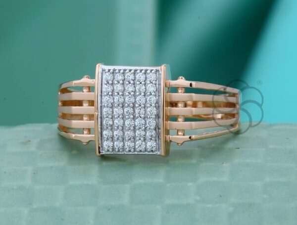 Handcrafted 18K Rose Gold Ring For Men's