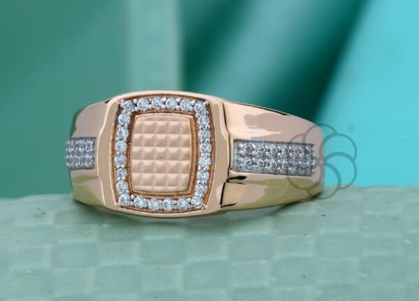 Luxury 18K Rose Gold Men’s Ring For Men's