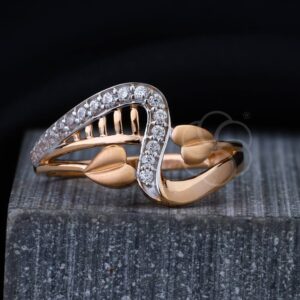 Romantic 18K Rose Gold Ring for Women's