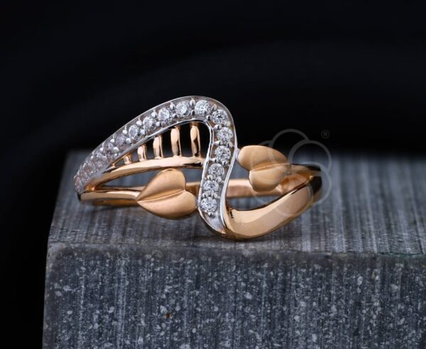 Romantic 18K Rose Gold Ring for Women's