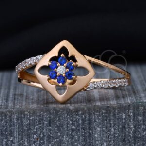 Graceful 18K Rose Gold Ring for Women