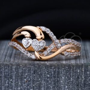 Dainty & Elegant – 18K Rose Gold Ring for Women's