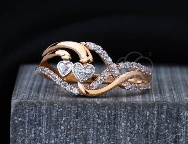 Dainty & Elegant – 18K Rose Gold Ring for Women's