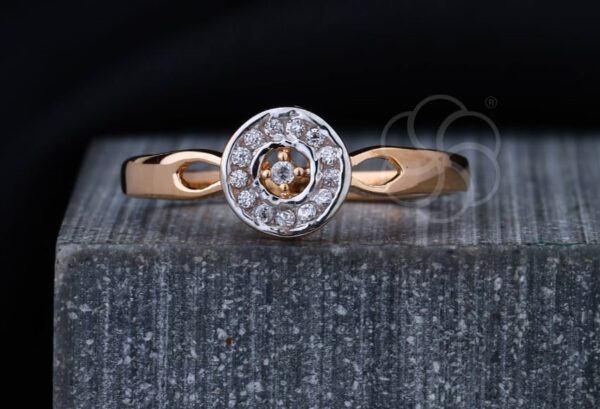 Real 18K Rose Gold Ring For Female's
