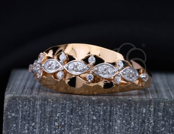 Pure 18K Rose Gold Band for Women's