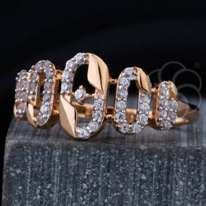 Handcrafted 18K Rose Gold Ring For Women's