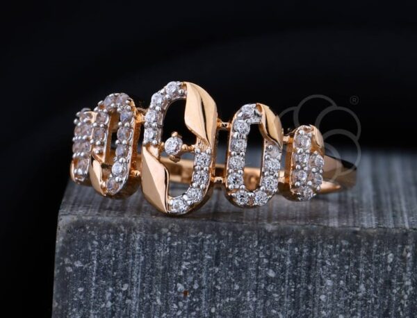 Handcrafted 18K Rose Gold Ring For Women's