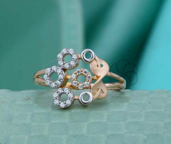 18K Rose Gold Ring for Elegant Women's