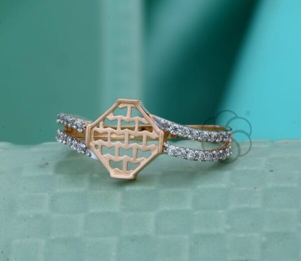 Refined Real 18K Rose Gold Ring for Women's