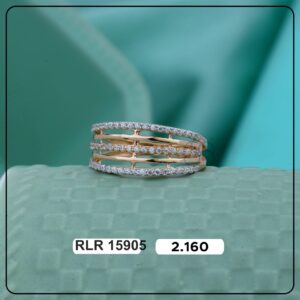 18K Rose Gold Ring for Elegant Women's