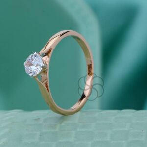 Trendy 18K Rose Gold Ring for Women's