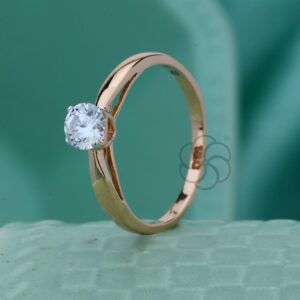 Classic and Elegant – 18K Rose Gold Ring for Girls