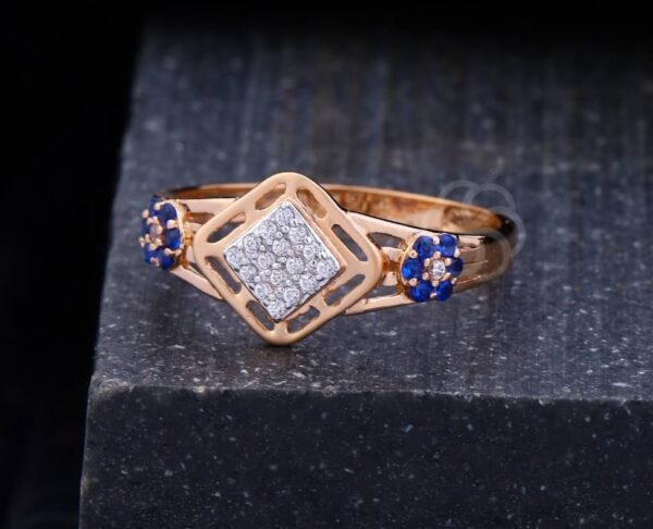 Radiate Grace – 18K Rose Gold Ring for Women's