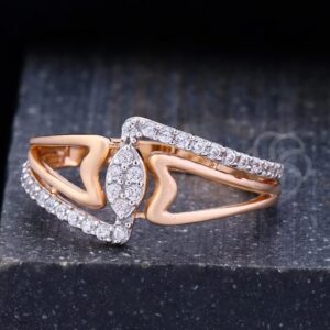 18K Rose Gold Ring for Women's
