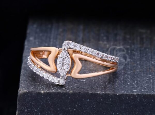 18K Rose Gold Ring for Women's